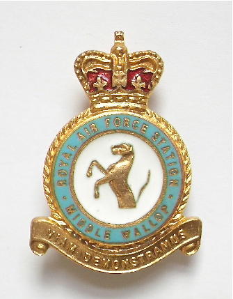 RAF Station Middle Wallop Royal Air Force badge c1950s 