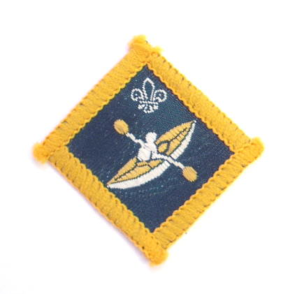 Boy Scouts canoeist proficiency instructor nylon badge c1967 to 1971