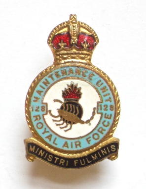 RAF No128 Maintenance Unit Abu Sultan Royal Air Force badge c1940s