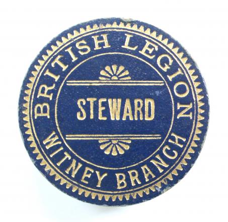 British Legion Witney branch steward badge Oxford