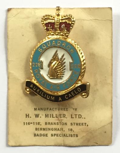 RAF No 228 Squadron Royal Air Force Badge c1950s 