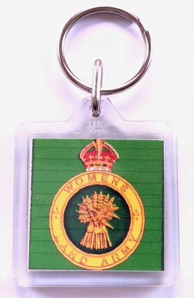 Womens Land Army WLA novelty key ring badge