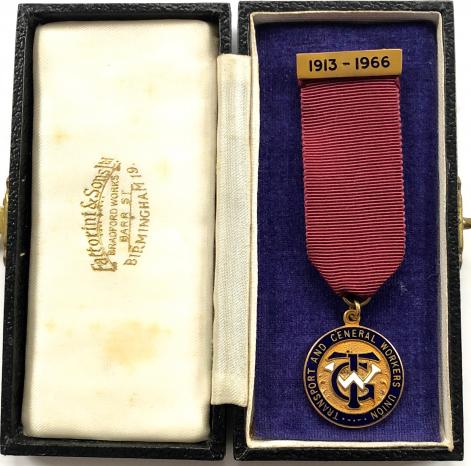 Transport and General Workers TGW trade union gold medal