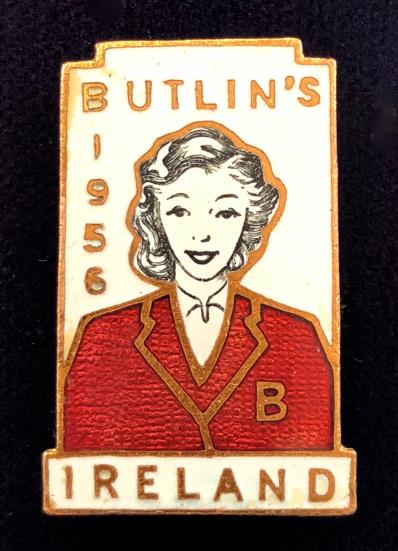 Butlins 1956 Mosney Ireland holiday camp Redcoat badge