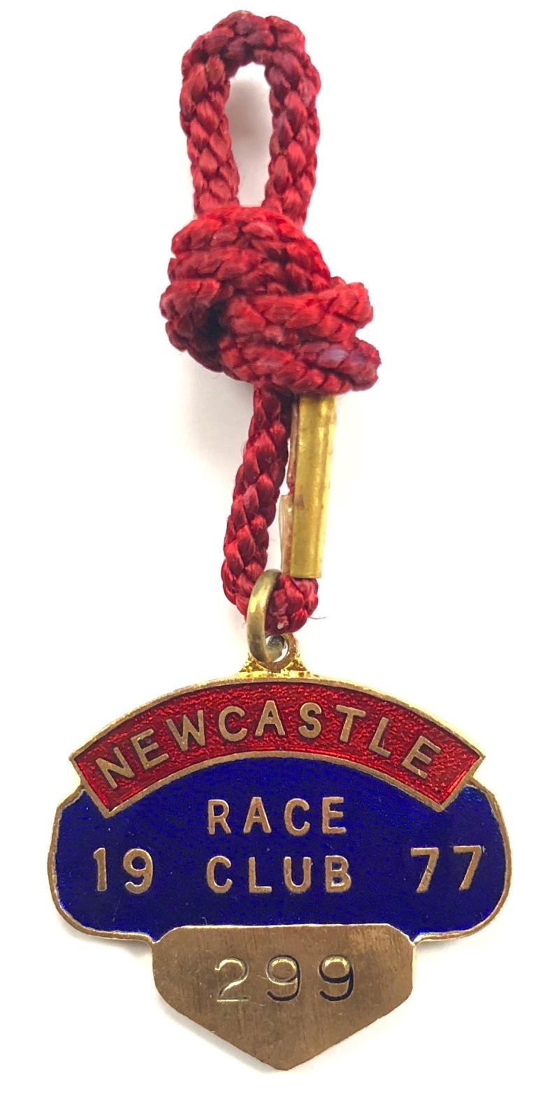 1977 Newcastle Race Club horse racing badge