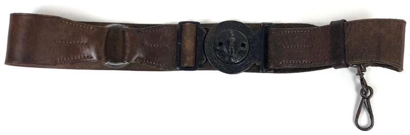 Boy Scouts Leather Belt & Buckle by Leckie Walsall Sole Maker Reg No 540128 (1909)