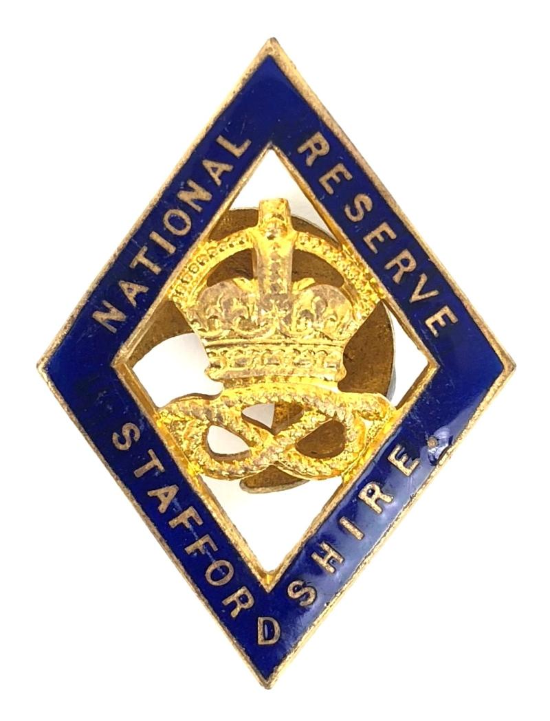 WW1 National Reserve Staffordshire home front badge