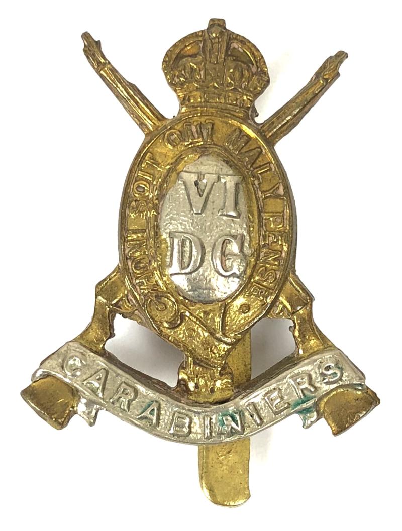 WW1 Carabiniers (6th Dragoon Guards) cap badge attributed see Code 65896