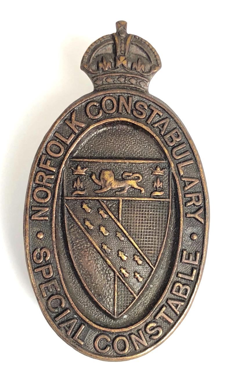 WW1 & WW2 Norfolk Constabulary Special Constable Police Badge