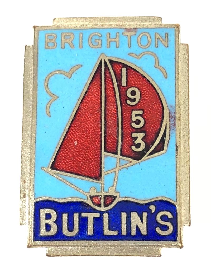 Butlins 1953 Brighton holiday camp yacht badge