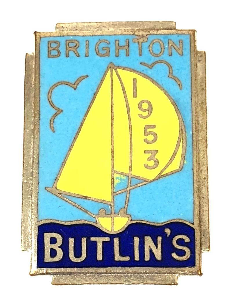 Butlins 1953 Brighton holiday camp yacht badge