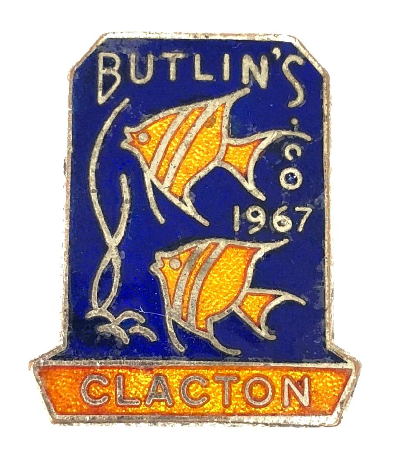 Butlins 1967 Clacton holiday camp angel fish badge