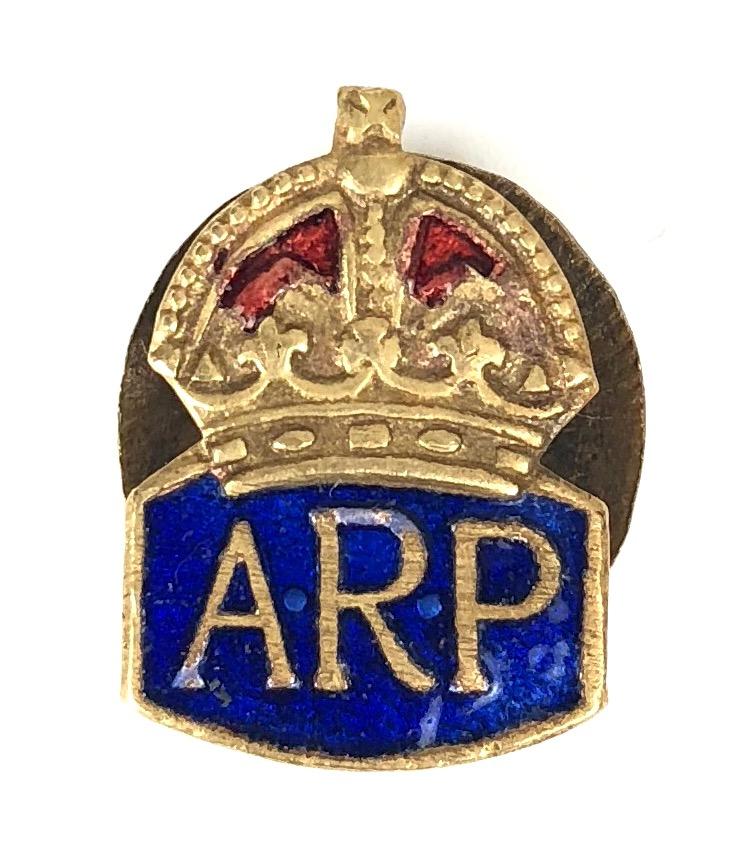 WW2 Air Raid Precautions ARP home front miniature lapel badge
