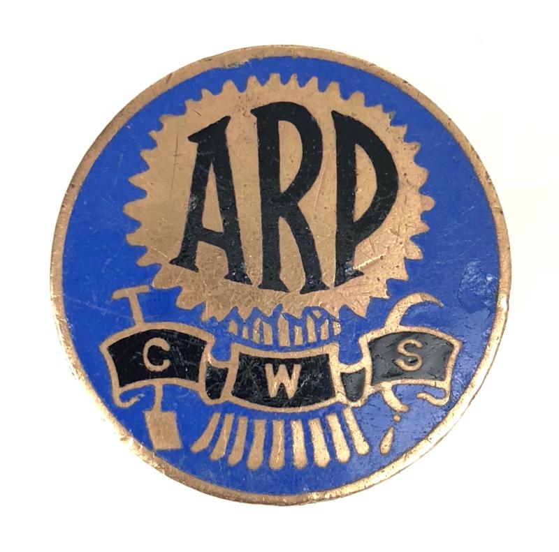 WW2 Co-Operative Wholesale Society Air Raid Precaution ARP home front badge
