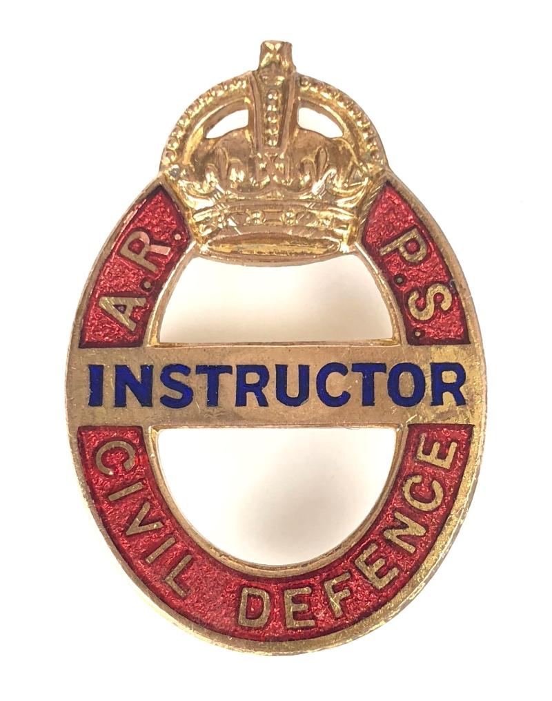 Air Raid Precaution School ARPS Civil Defence Instructor badge