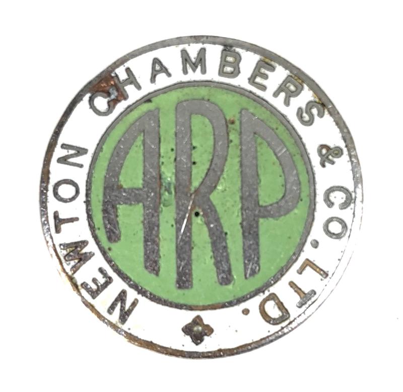 Newton Chambers & Co. Ltd Air Raid Precaution ARP home front badge Churchill Tank Interest