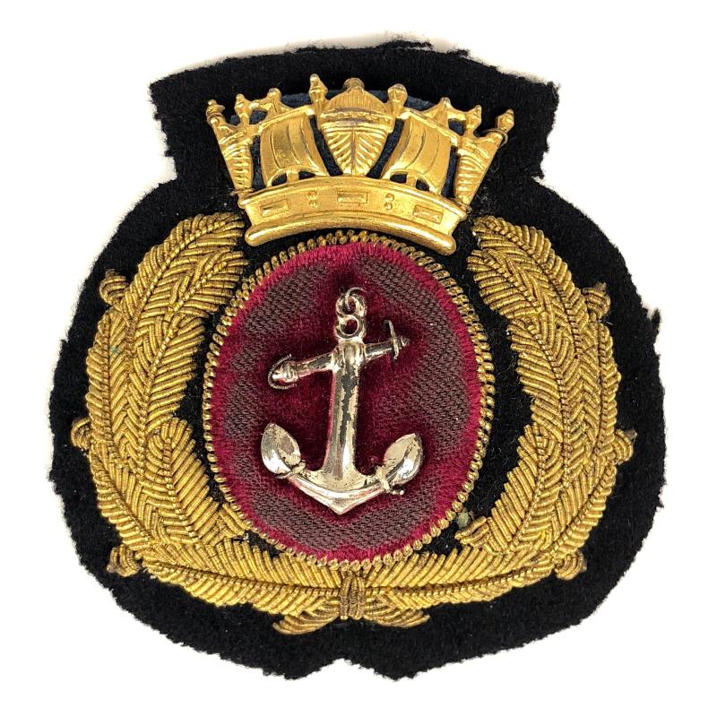 Merchant Navy Officers gold bullion cap badge