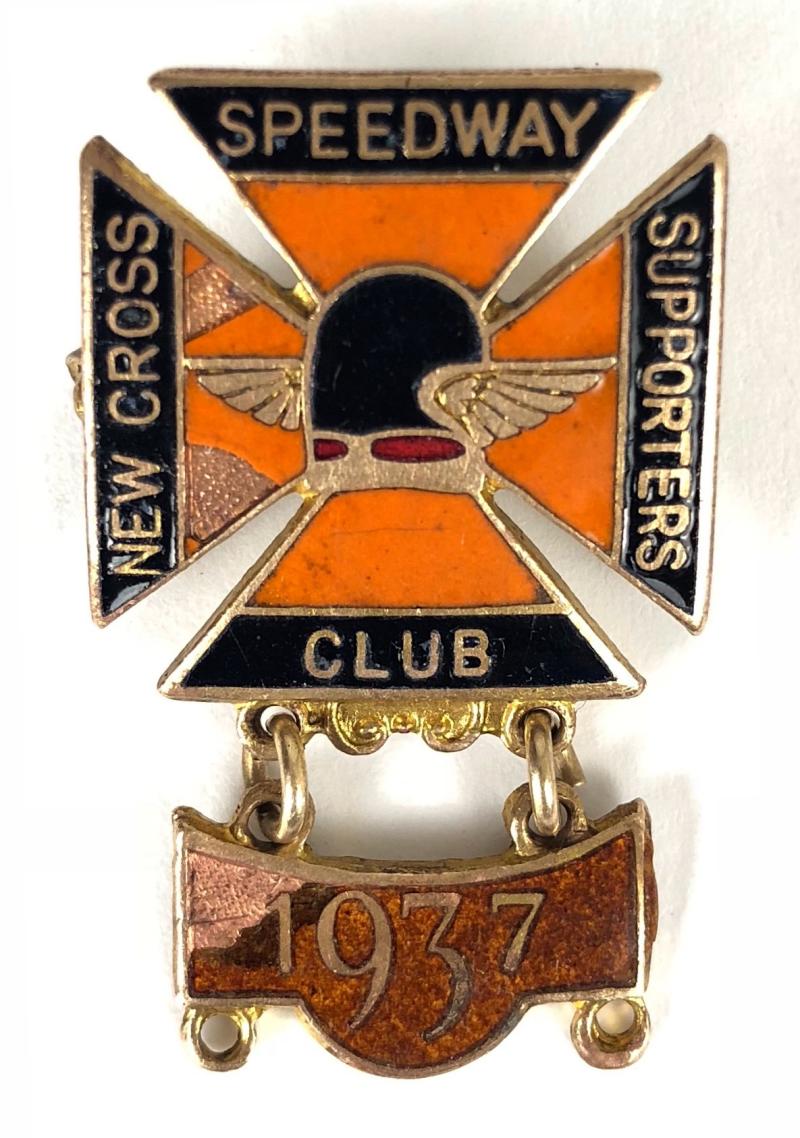 New Cross Speedway Supporters Club Badge circa 1937
