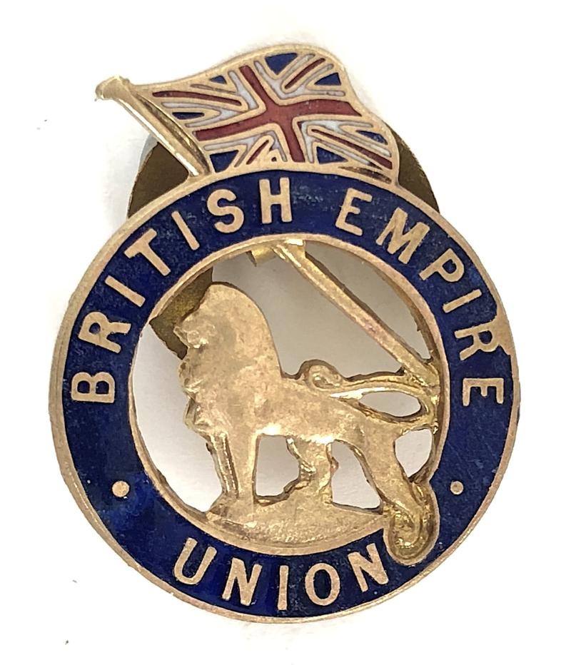British Empire Union patriotic membership badge formed 1916