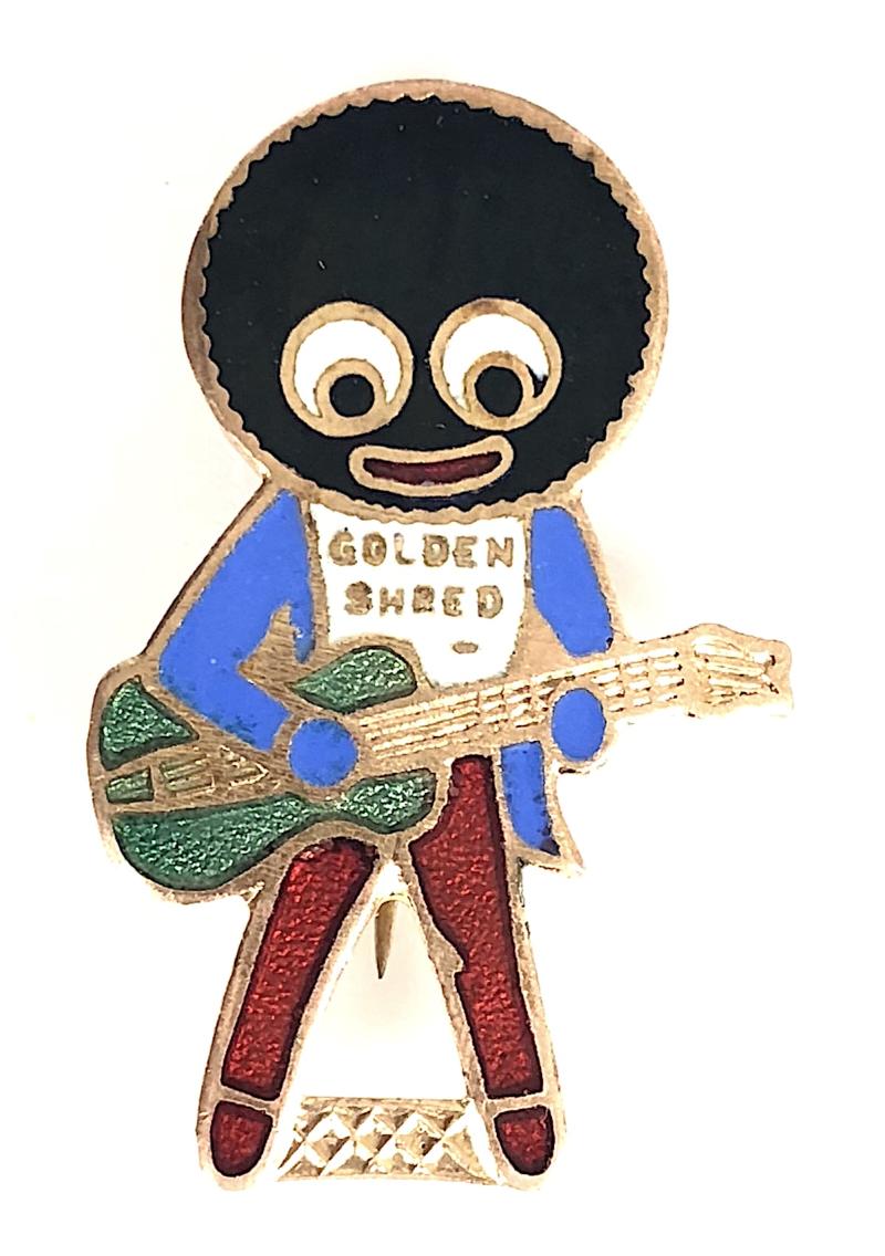 Robertsons Golly guitarist white waistcoat advertising badge Richard Gomm