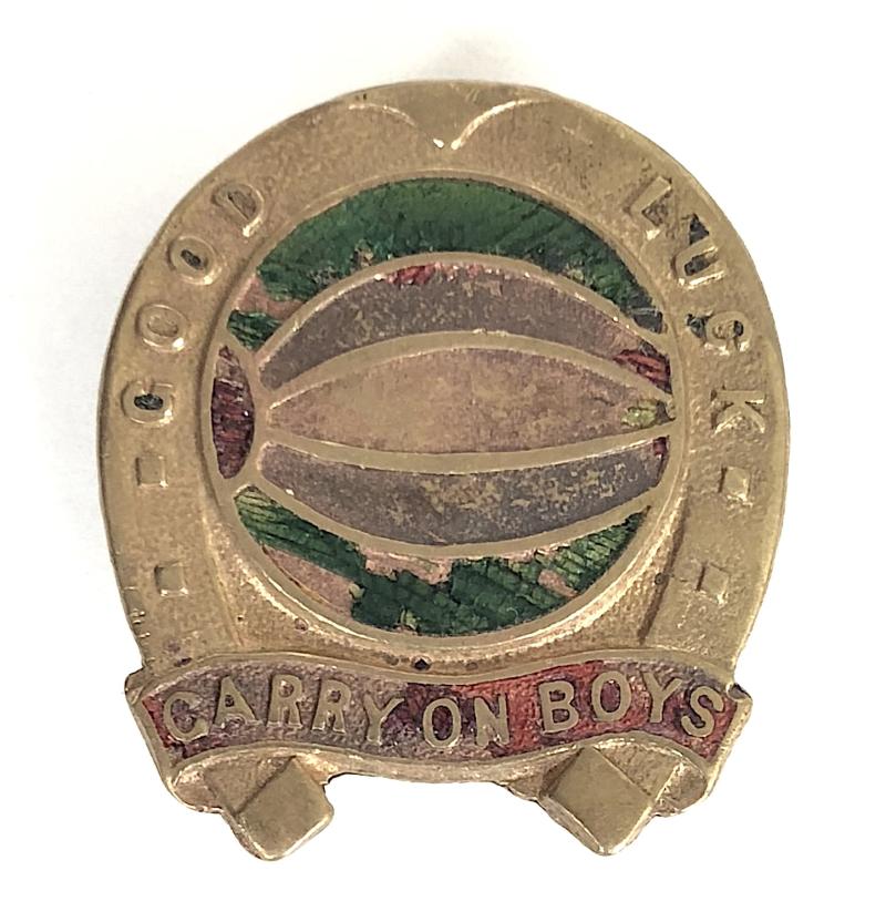 Carry On Boys Football Club Supporters Good Luck Badge c.1920