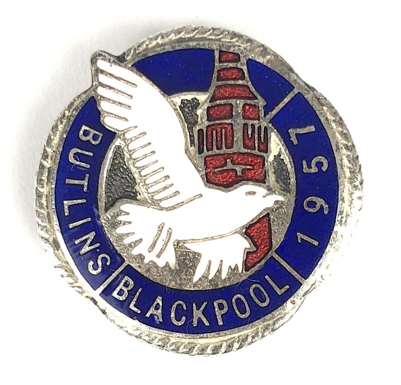 Butlins 1957 Blackpool tower and seagull badge