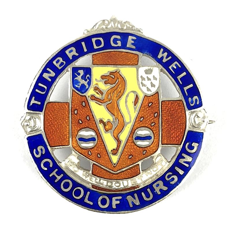 Tunbridge Wells School of Nursing 1952 Hallmarked Silver Badge