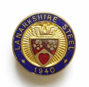 WW2 Lanarkshire Steel 1940 war workers badge