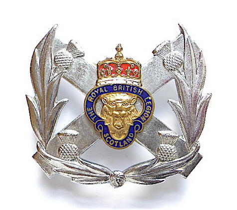 Royal British Legion Scotland pipe band hat badge