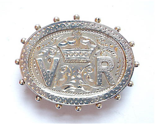 Queen Victoria 1887 Jubilee silver brooch