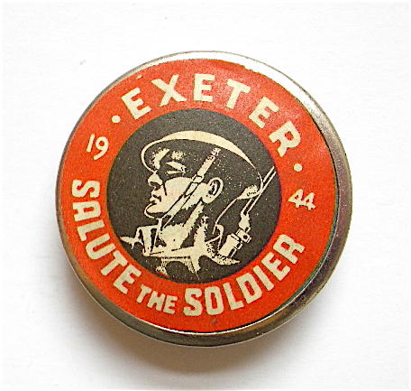 WW2 Salute The Soldier Exeter 1944 fundraising badge