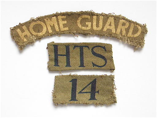 WW2 Home Guard HTS 14 Hatfield Herts cloth designation badge