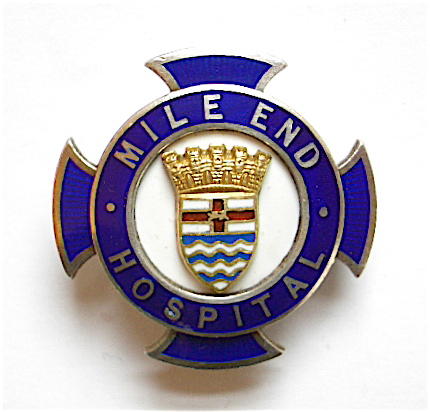 Mile End Hospital London 1939 silver nurses badge