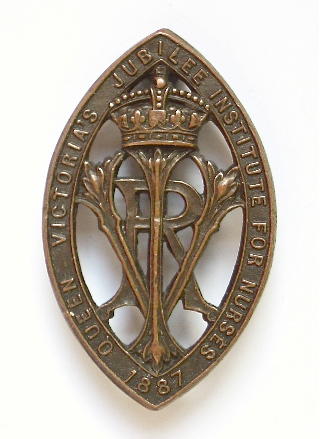 Queen Victorias Jubilee Institute For Nurses bronzed badge