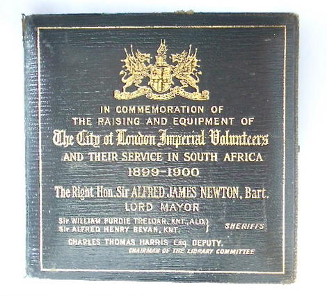 Boer War City of London Imperial Volunteers medal & case