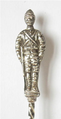 Boer War Soldiers of the Queen 1899 silver regimental spoon
