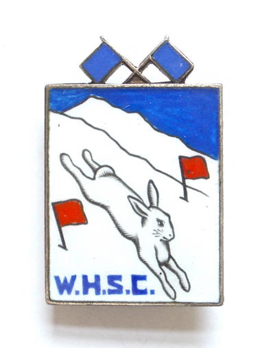 White Hare Ski Club Andermatt Switzerland badge by Paul Kramer