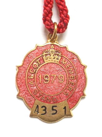 1979 Ascot horse racing club badge