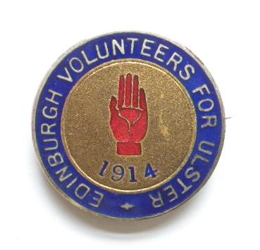36th Division 1914 Edinburgh Volunteers For Ulster recruiting badge