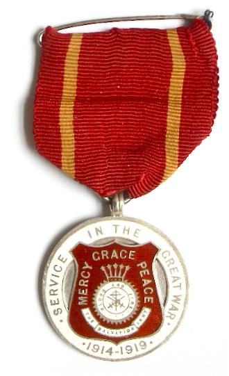 Salvation Army Service In The Great War 1920 Silver Tribute Medal