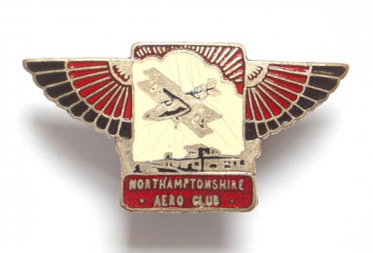 Northamptonshire Aero Club Sywell aircraft aerodrome badge c1930s