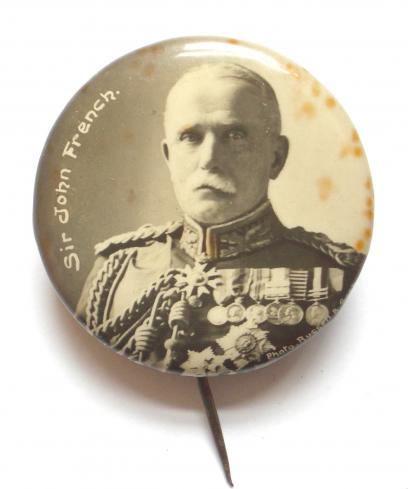 Sir John French Boer War series celluloid tin button badge