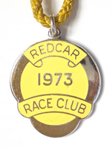1973 Redcar Racecourse horse racing club members badge