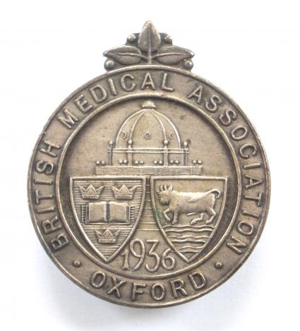 British Medical Association BMA Oxford 1936 annual meeting badge