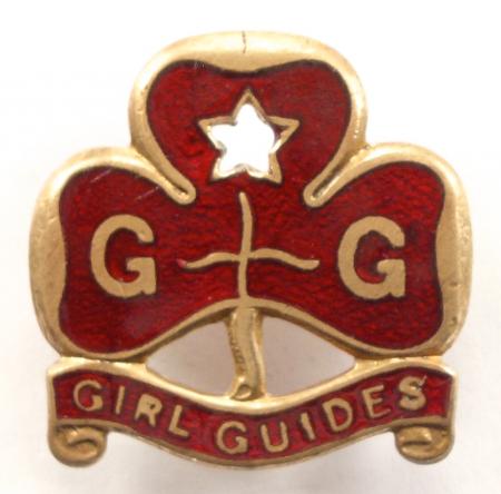Girl Guides Land Rangers trefoil enrolment promise badge