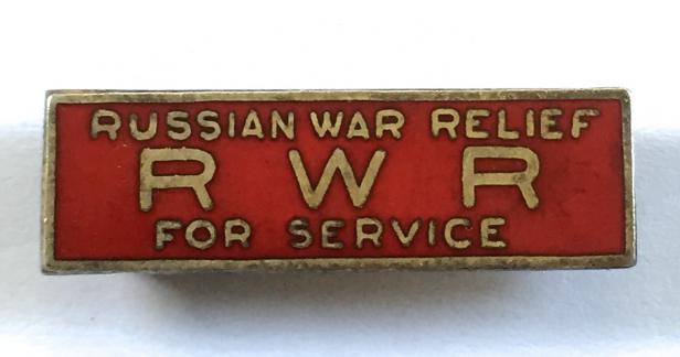 Russian war relief fund for service badge