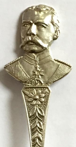 Boer War Lord Kitchener souvenir 1899 silver regimental spoon