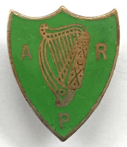 WW2 Air Raid Precautions emergency unit Irish ARP warden badge