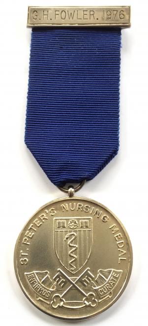 St.Peters Hospital nursing medal for outstanding services 