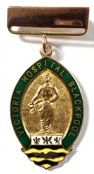 Victoria Hospital Blackpool 9 carat gold nurses badge